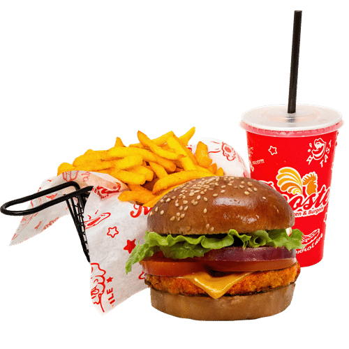 Grilled Flame Tikka Burger Menü