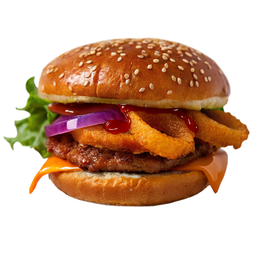 Onion Ring Cheeseburger