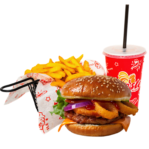 Onion Ring Cheeseburger Menü