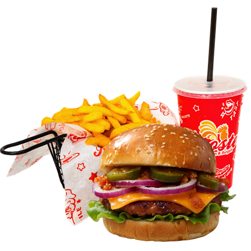 Spicy Sizzler Burger Menü