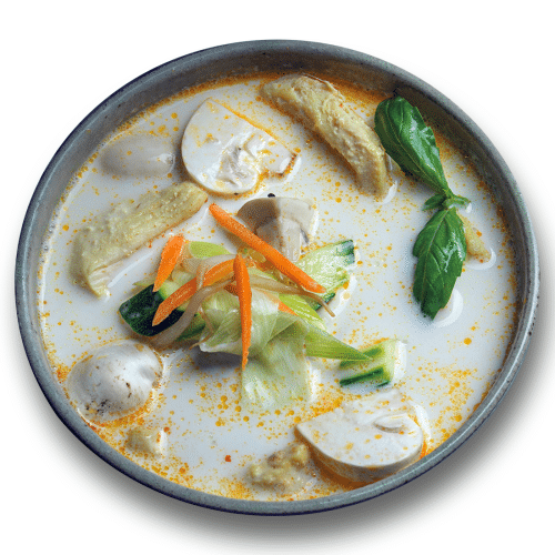 Kokoscreme Suppe mit Hähnchen