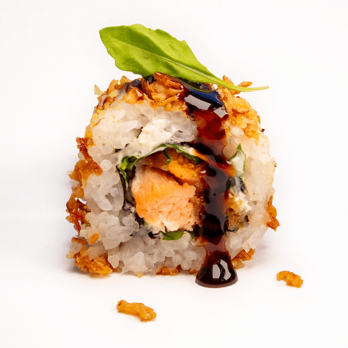 Inside-Out Onion Sake Tempura Roll