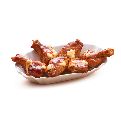 BBQ Thunder Topped Wings (6 Stück)