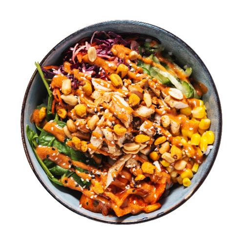Chicken Sate Bowl (laktosefrei)