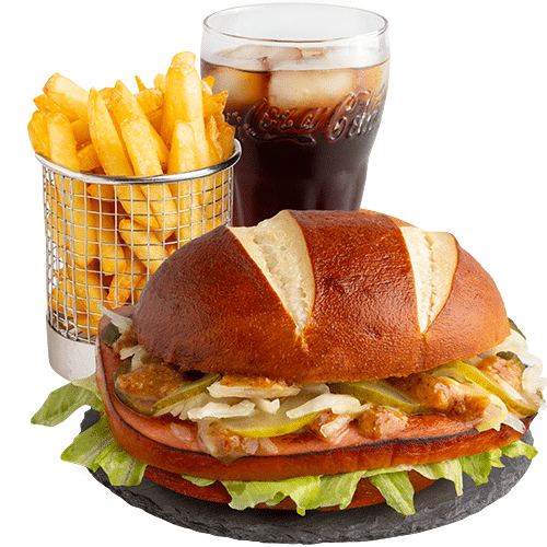 Burger Leberkäs Royal Menü