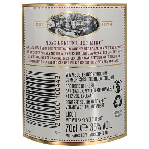 Southern Comfort Whisky Likör 0.7l