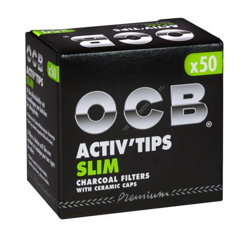 Ocb Activ Tips Slim 50stück 7mm aktivkohle filter