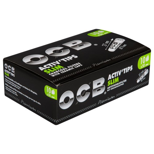 OCB Active Tips Slim Aktivkohlefilter 7mm 50 Stk
