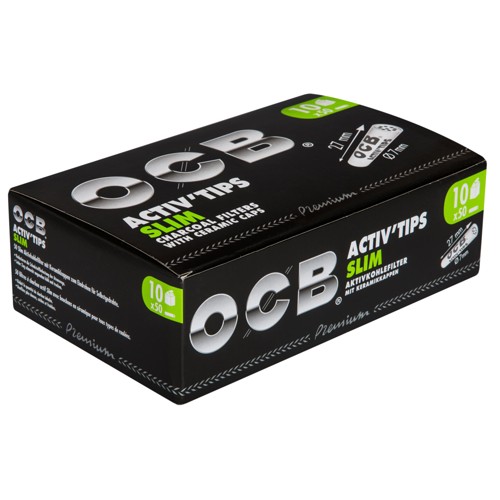 OCB Active Tips Slim Aktivkohlefilter 7mm 50 Stk