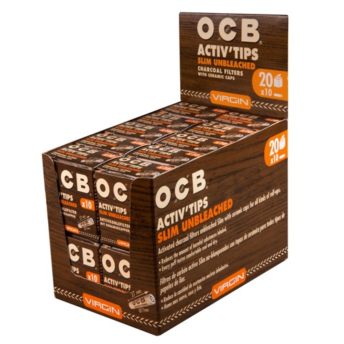 Ocb Activ Tips Slim Unbleached 7mm 50stück
