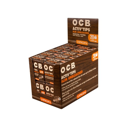 Ocb Activ Tips Slim Unbleached 7mm 50stück