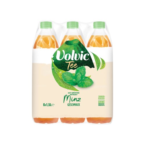 Volvic Mineralwasser Grüner Tee-Minze 1.5l (EINWEG)