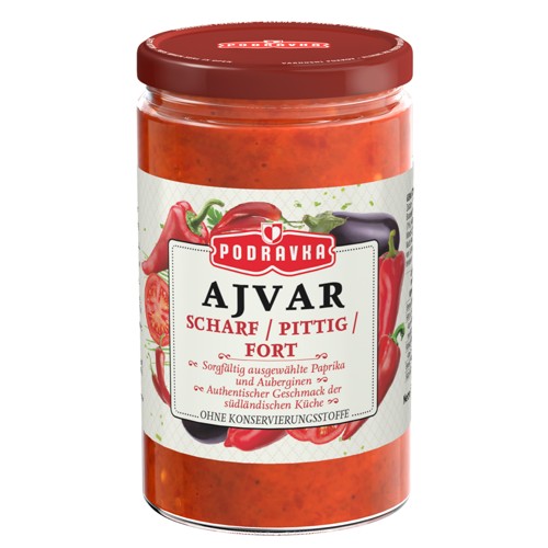 Podravka Ajvar scharf pasteurisiert 350g