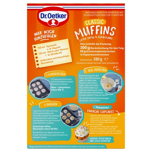 Dr Oetker Backmischung Classic Muffins 380g