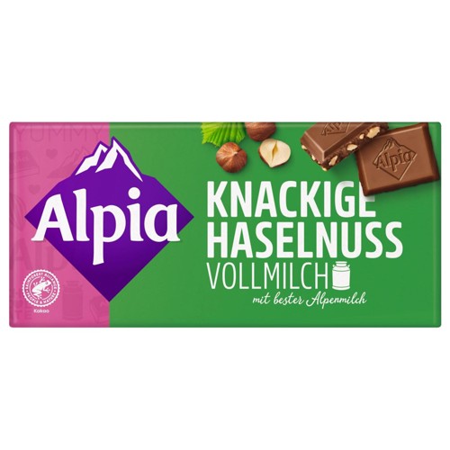 Alpia Knackige Haselnuss Vollmilch 100g
