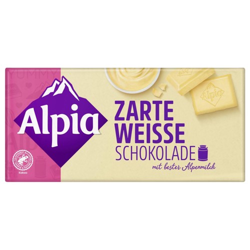 Alpia Tafelschokolade Zarte Weisse 100g