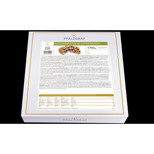 Pfalzgraf Zwetschgenkuchen mit Butterstreuseln 1750g