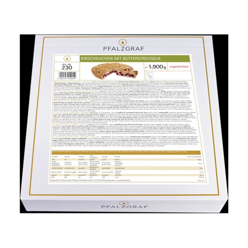 Kirschkuchen mit Butterstreuseln 1900g