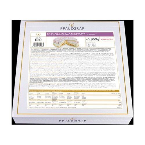 Pfalzgraf Pfirsich-Melba-Sahnetorte laktosefrei 1950g