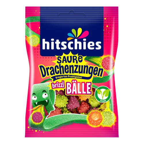 Hitschies Saure Drachenzungen  brizzl Bälle 100g
