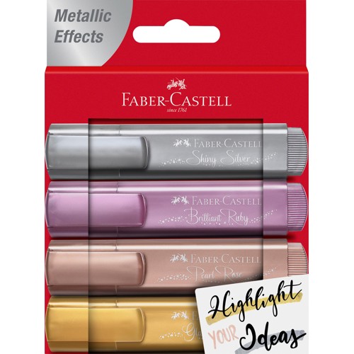 Faber-Castell Textmarker TL 46 Metallic 4er Etui
