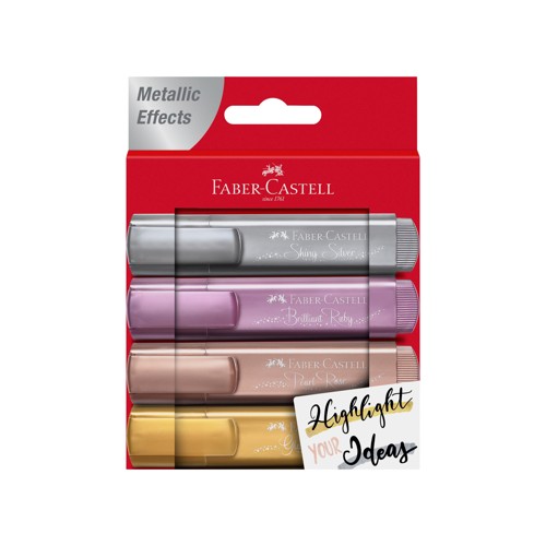 Faber-Castell Textmarker TL 46 Metallic 4er Etui
