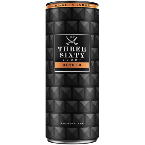 Three Sixty Vodka Ginger 0.33l (EINWEG)