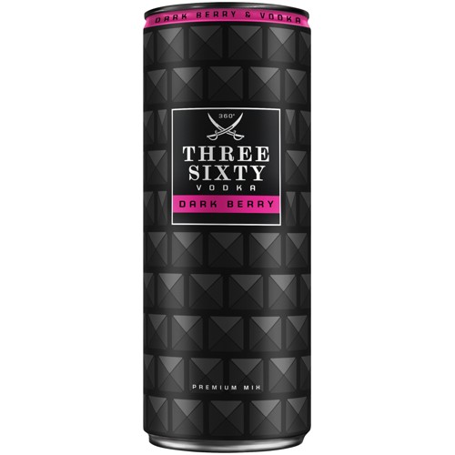 Three Sixty Vodka Dark Berry 0.33l (EINWEG)