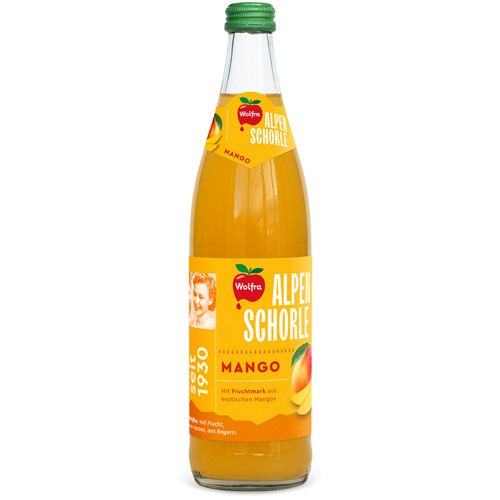 Wolfra Alpenschorle Mango 0.5l (MEHRWEG)