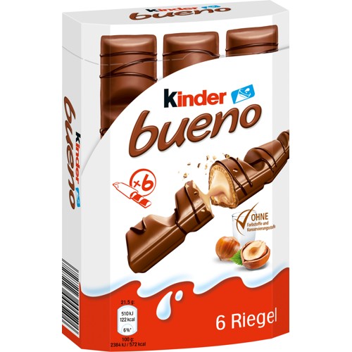 Ferrero Kinder Bueno 6 Stück 129g
