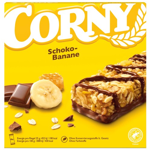 Müsliriegel CLASSIC Schoko-Banane von Corny 6 x 25g