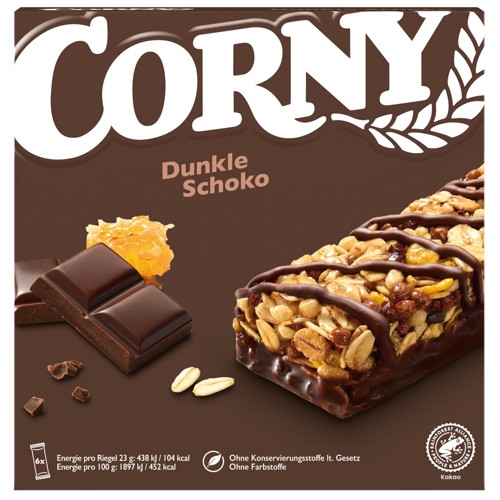 Corny Dunkle Schoko 6 x 23g