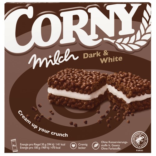 Corny Milch Dark & White 4 x 30g