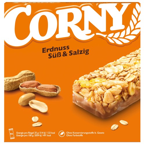 Corny Erdnuss Süß & Salzig 6 x 25g