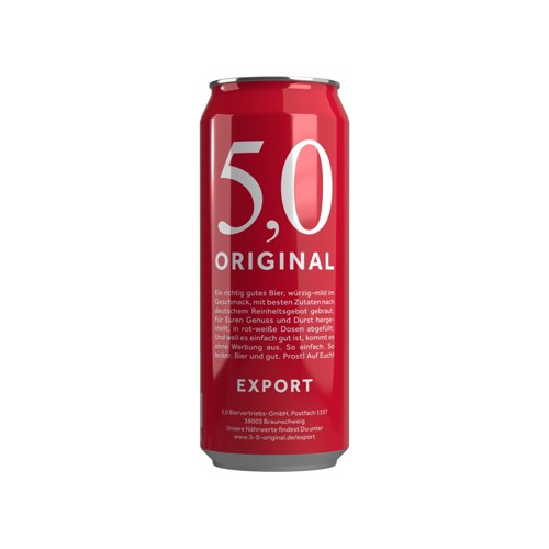5.0 Original Export 0.5l (EINWEG)