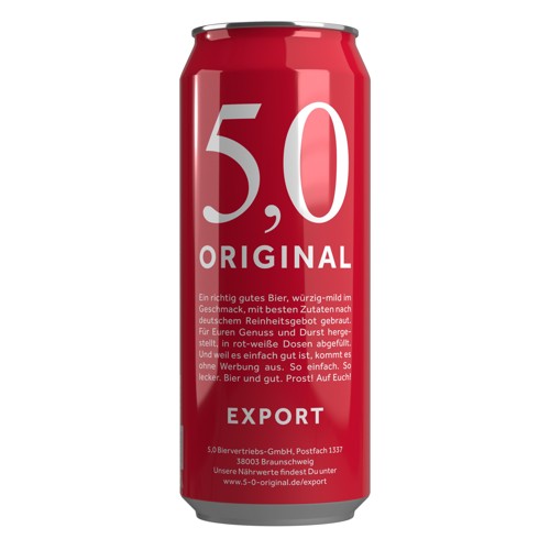 5.0 Original Export 0.5l (EINWEG)