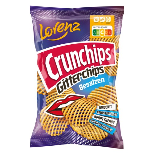 Lorenz Crunchips Gitterchips Gesalzen 150g