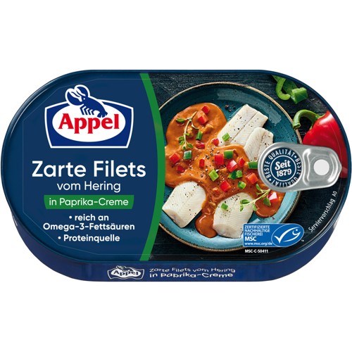 Appel Heringsfilet in Paprika Creme 200g