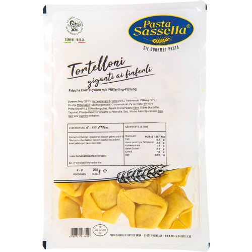 Pasta Sassella Tortelloni Giganti mit Pfifferlingen 500g