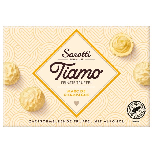 Sarotti Tiamo Feinste Trüffel Marc de Champagne 125g