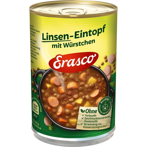 Erasco Linsen-Eintopf mit Würstchen 400g