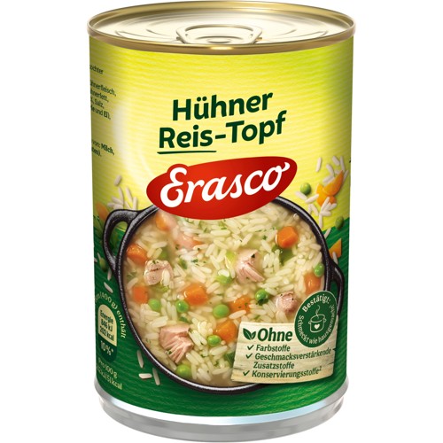 Erasco Hühner-Reistopf mit natürlicher Hühnerbrühe 400g