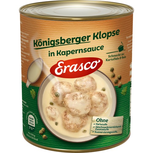 Erasco Könisberger Klopse in cremiger Kapernsauce 800g