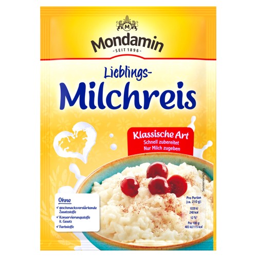 Mondamin Milchreis Klassische Art 125g
