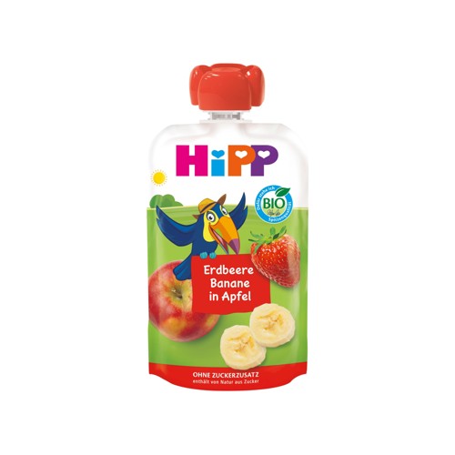 Hipp Quetschie Hippis Erdbeere-Banane in Apfel ab 1 Jahr 100g