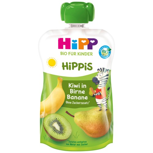 Hipp Hippis Bio Quetschbeutel Kiwi Birne Banane 100g