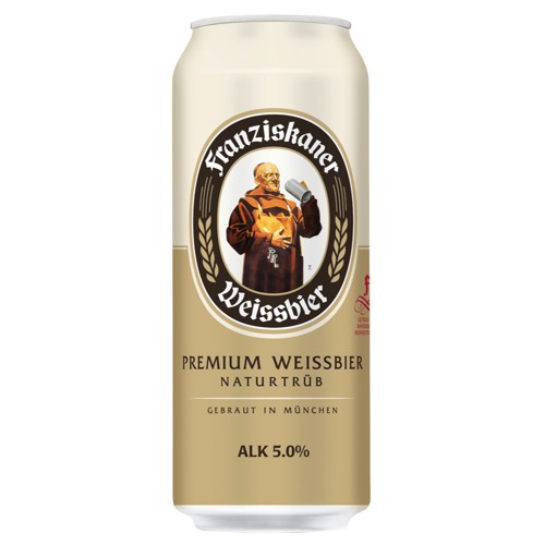 Franziskaner Weissbier Hefeweizen naturtrüb Hell 0.5l