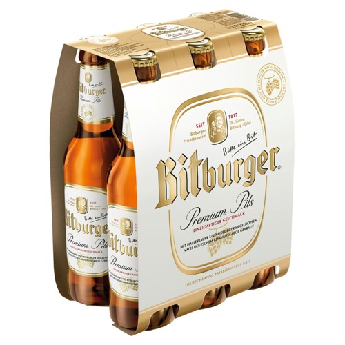 Six Pack Bitburger Premium Pils 6 x 0,33l (MEHRWEG)