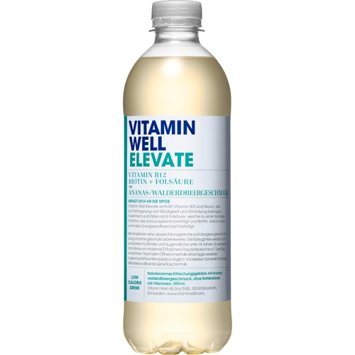 Vitamin Well-Elevate Ananas-Walderdbeergeschmack 0.5l