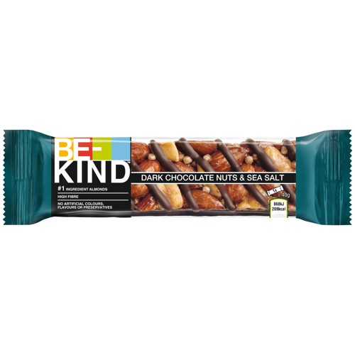 BE-KIND Dark Chocolate Nuts & Sea Salt 40g